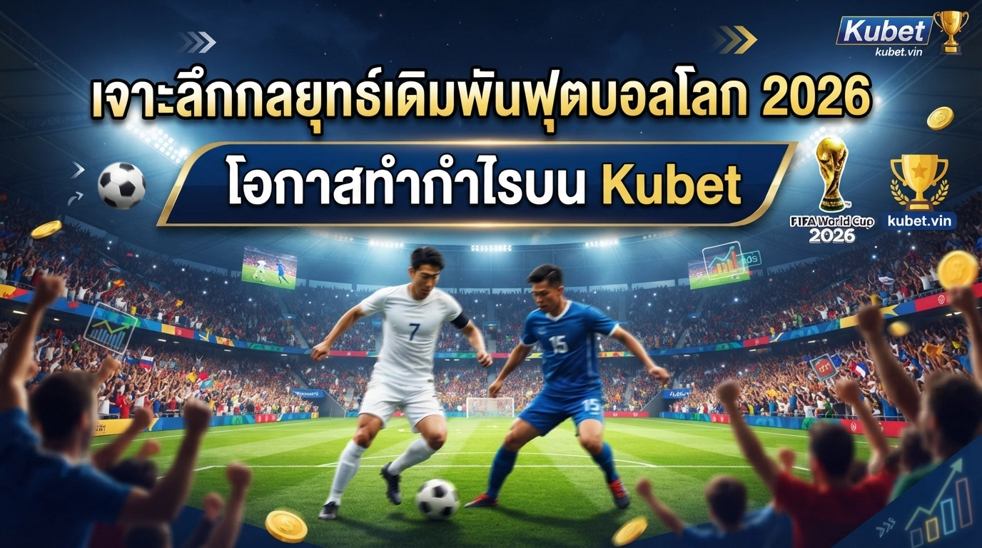 เจาะลึกกลยุทธ์เดิมพันฟุตบอลโลก 2026 โอกาสทำกำไรบน Kubet