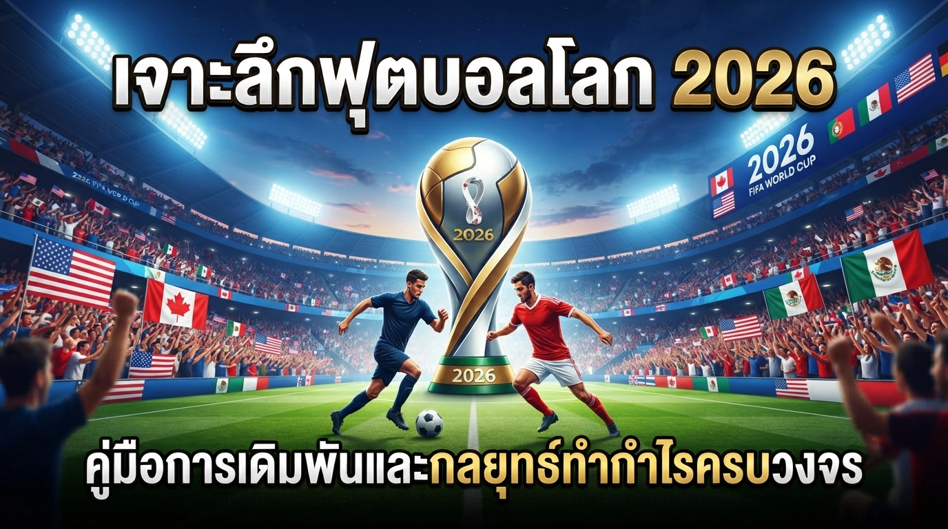 เจาะลึกฟุตบอลโลก 2026 คู่มือการเดิมพันและกลยุทธ์ทำกำไรครบวงจร