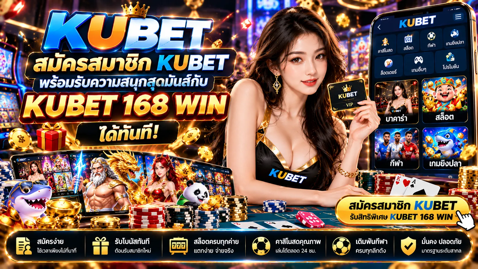 สมัครสมาชิก KUBET พร้อมรับความสนุกสุดมันส์กับ KUBET 168 WIN ได้ทันที